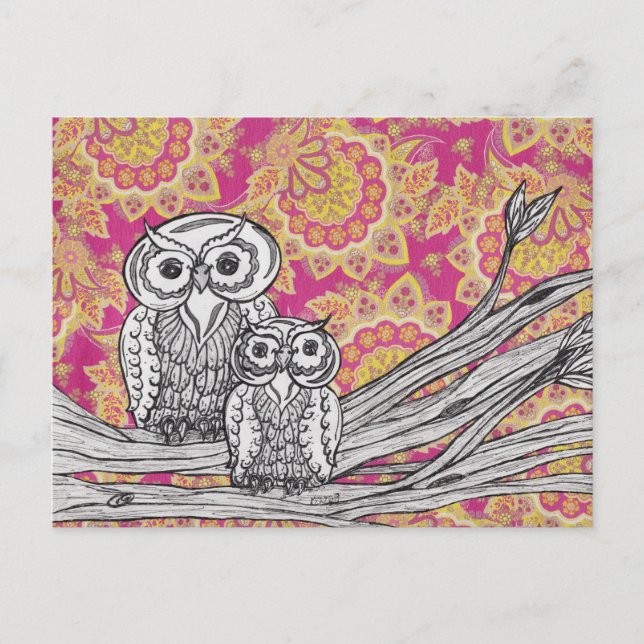 Owls 36 Postcards (Front)