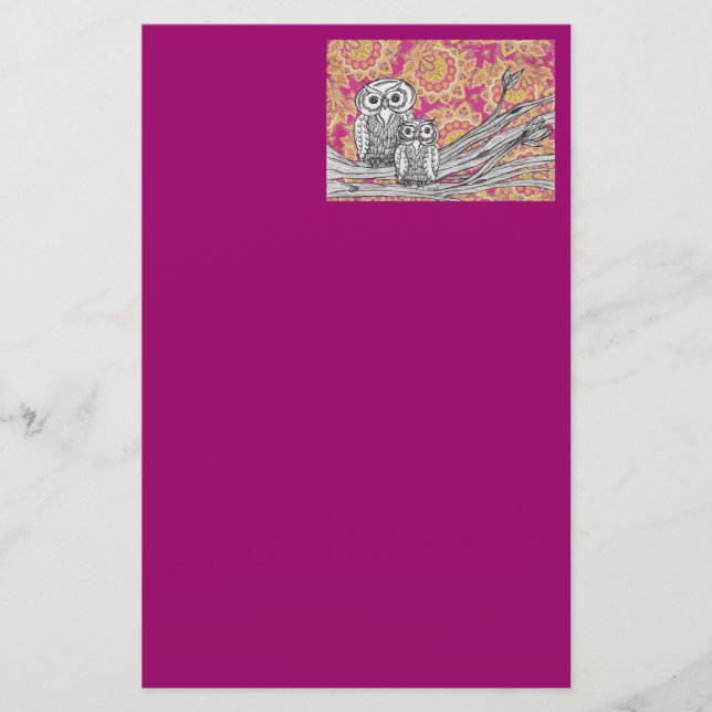 Owls 36 Stationery (Front)