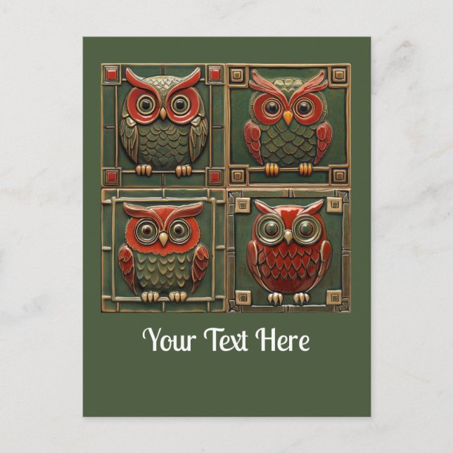 Owls 3 postcard (Front)