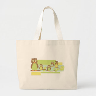 Owls and Owls Large Tote Bag