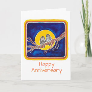 Owls Anniversary Card