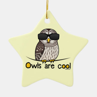 Owls are cool ceramic tree decoration