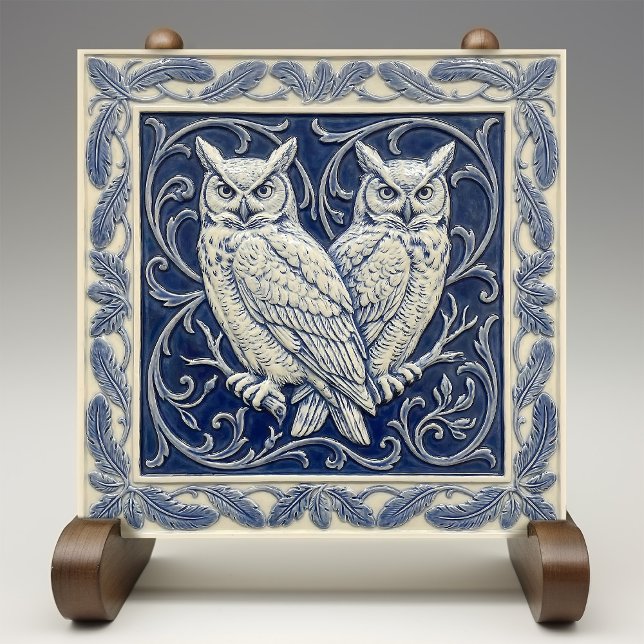 Owls Arts & Crafts Wall Decor Tile (Creator Uploaded)