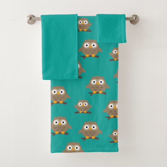 Owls Bath Towel Set (Insitu)