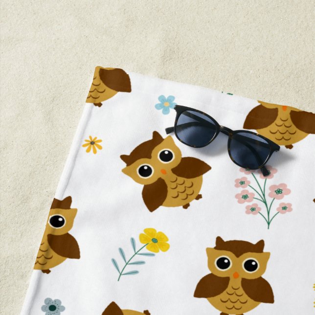 Owls  beach towel (In Situ)