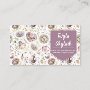 Owls, Birds & Eggs Nature Business Card