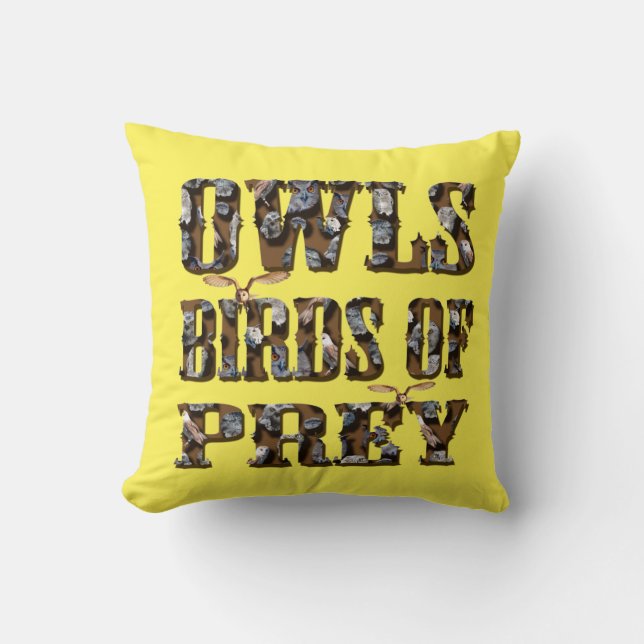 Owls Birds Of Prey,  Cushion (Front)