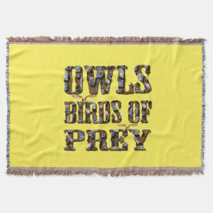 Owls Birds Of Prey, Throw Blanket