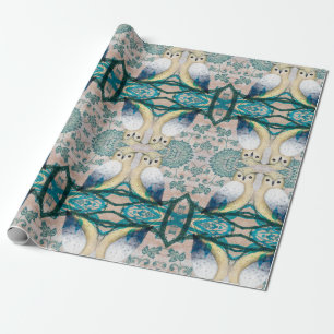 OWLS BIRDS WRAPPING PAPER