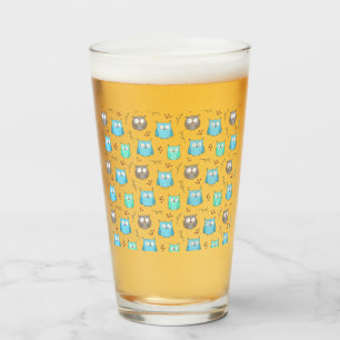Owls & Branches Pattern Glass