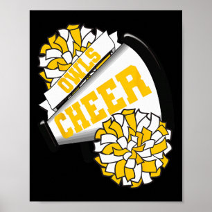 Owls Cheer Ck To School Cheerleading Spirit Gy Poster