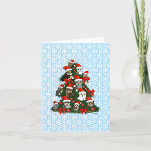 Owls Christmas Tree Holiday Card