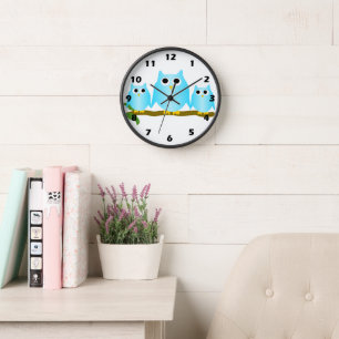 Owls Design Clock