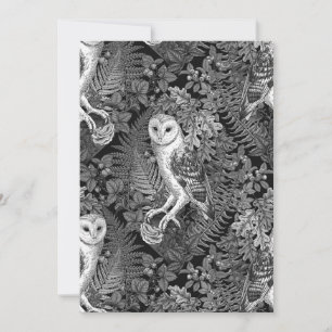 Owls, ferns, oak and berries 4