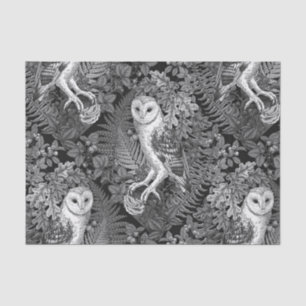 Owls, ferns, oak and berries 4 tissue paper