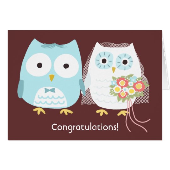 wedding ever happily congratulations after Happily Owls Ever Wedding Card After, Congratulations