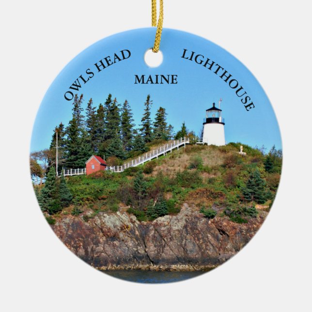 Owls Head Lighthouse, Maine Ornament (Front)