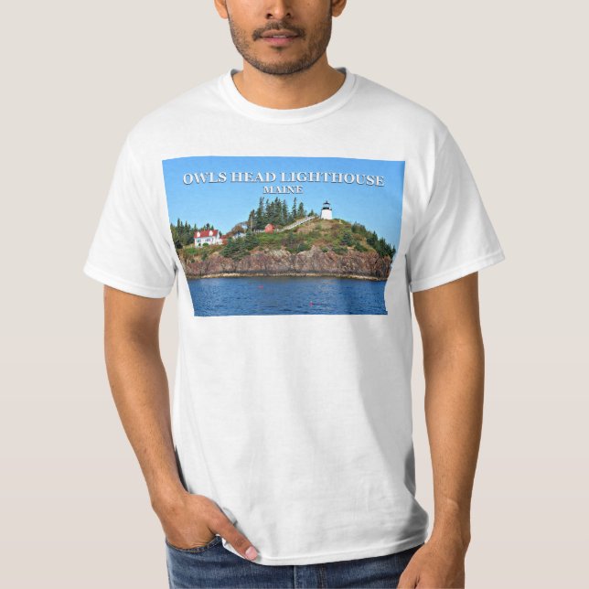 Owls Head Lighthouse, Maine T-Shirt (Front)