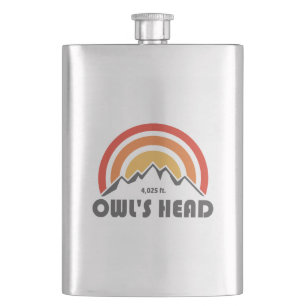 Owl's Head New Hampshire Hip Flask