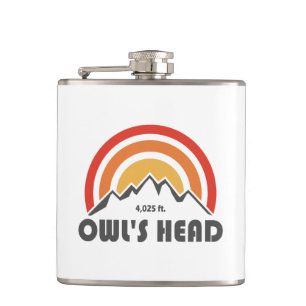 Owl's Head New Hampshire Hip Flask