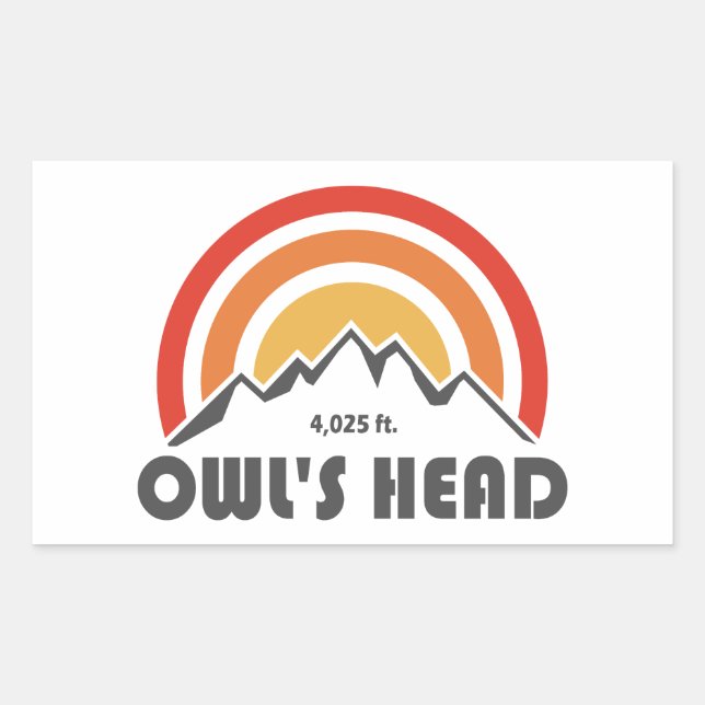 Owl's Head New Hampshire Rectangular Sticker (Front)