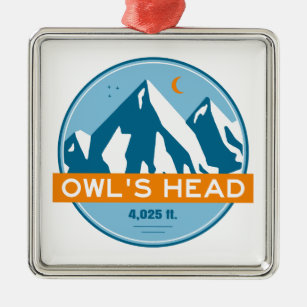 Owl's Head New Hampshire Stars Moon Metal Tree Decoration
