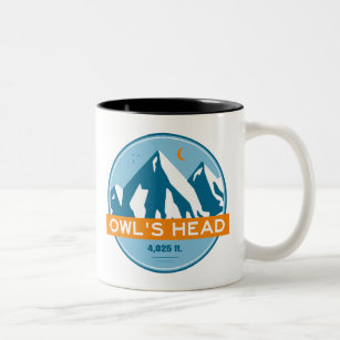 Owl's Head New Hampshire Stars Moon Two-Tone Coffee Mug