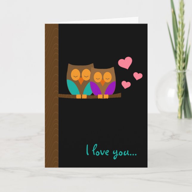 Owls in a Nest Card (Front)