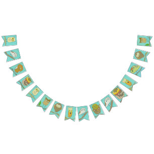 Owls in Forest party banner