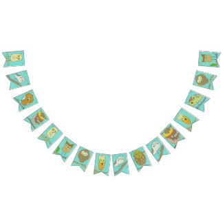 Owls in Forest party banner