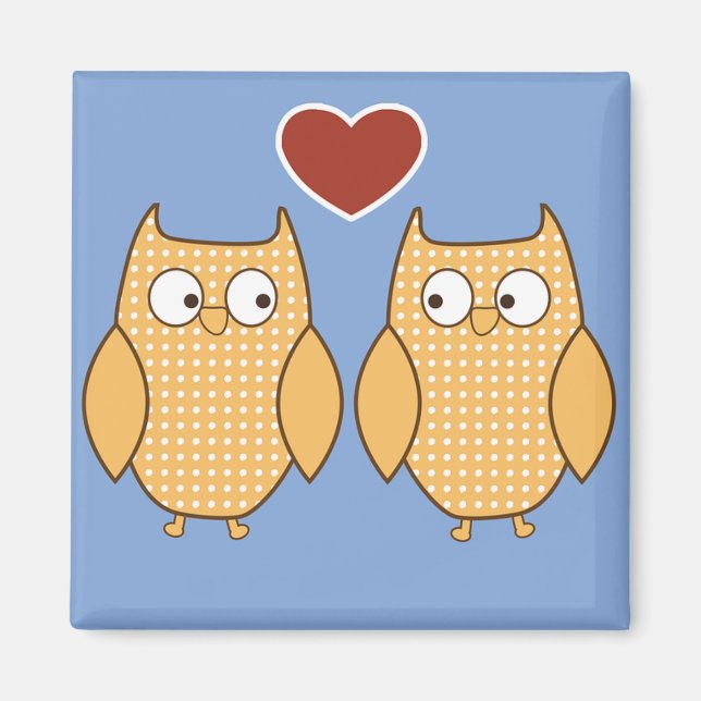 Owls in Love Magnet (Front)