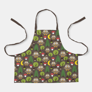 Owls In The Forest Apron