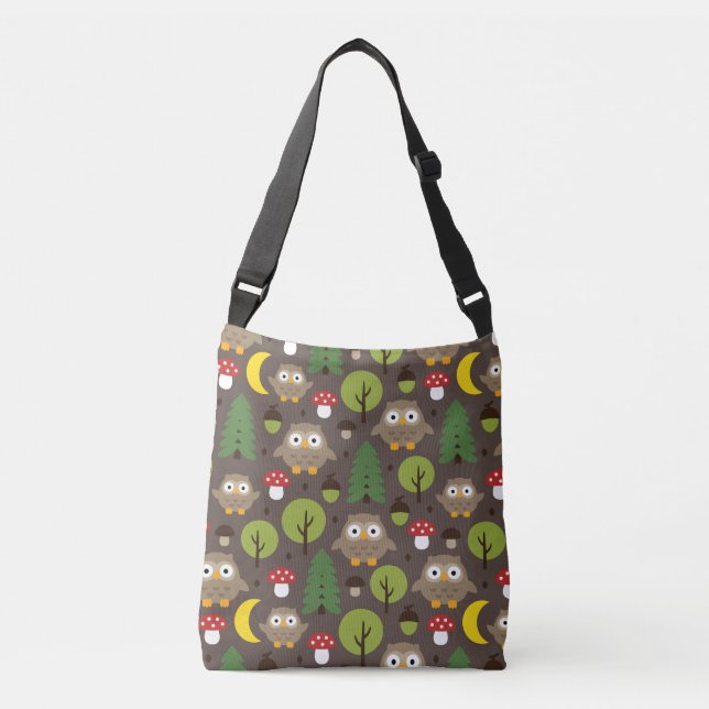 Owls In The Forest Crossbody Bag (Front)