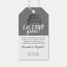Owls Love Let Love Grow Wedding favour 
