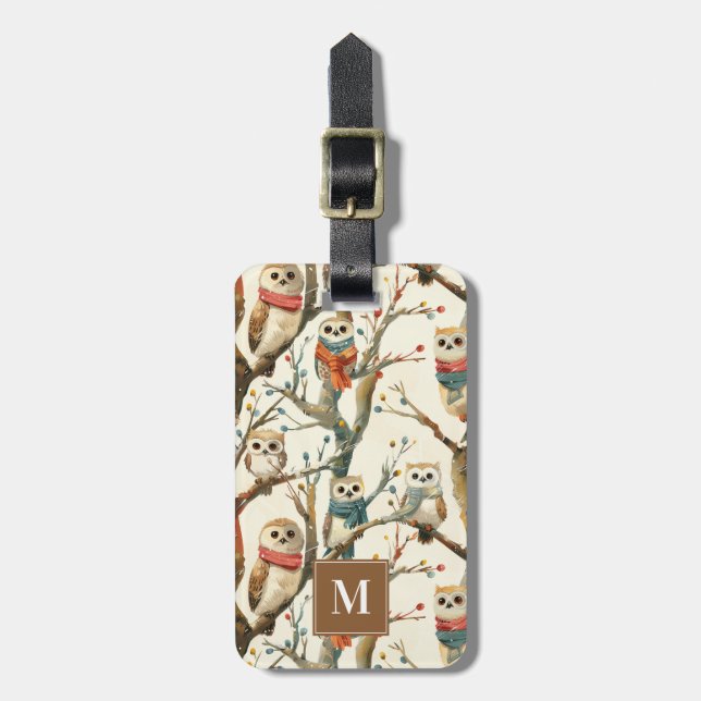 Owls Luggage Tag (Front Vertical)