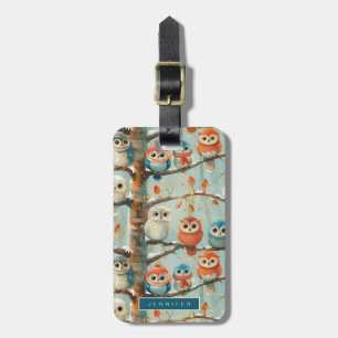 Owls Luggage Tags