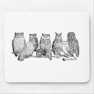 Owls Mouse Mat