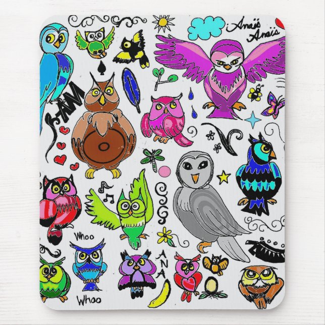 Owls Mouse Mat (Front)