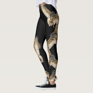 Owls on black leggings