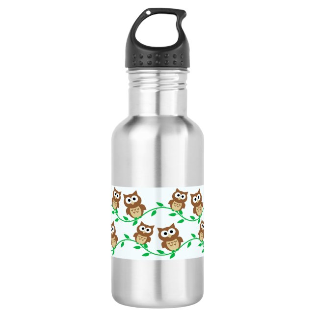 Owls Owls Owls 532 Ml Water Bottle (Front)