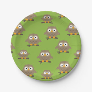 Owls Paper Plate