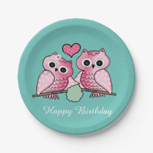 owls paper plate