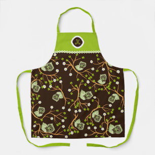 Owls pattern apron