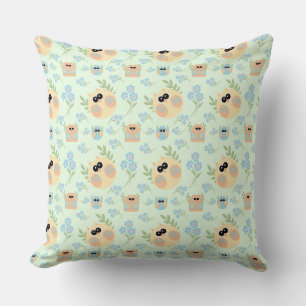 owls pattern cushion