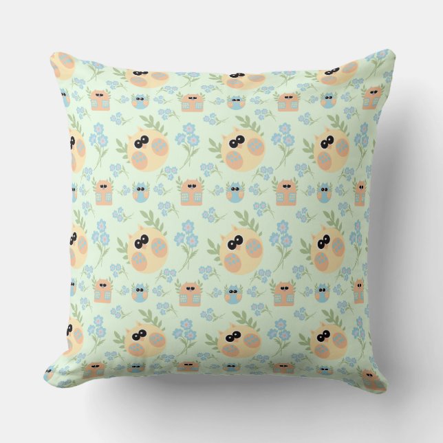 owls pattern cushion (Front)