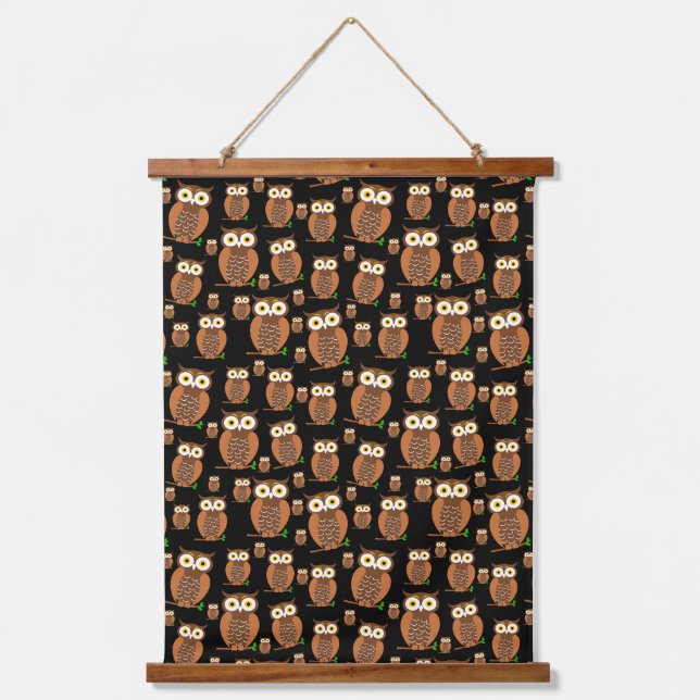 owls pattern  hanging tapestry (Front)
