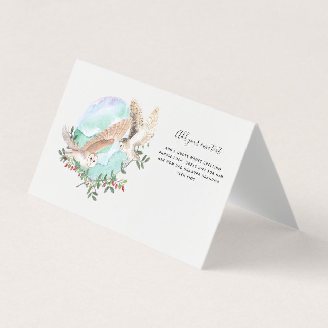 OWLS Personalised Business Card (Front)