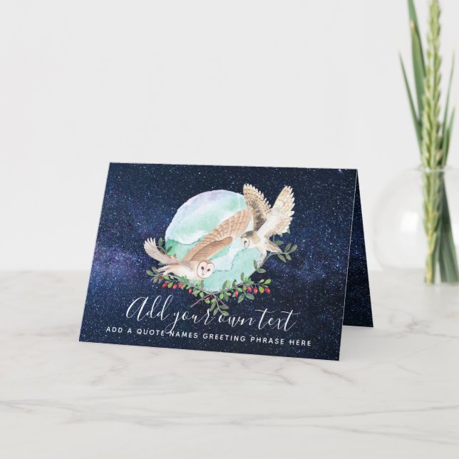 Owls Personalised Card (Front)