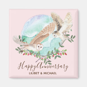 Owls Personalised Magnet