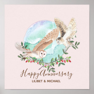 Owls Personalised Poster